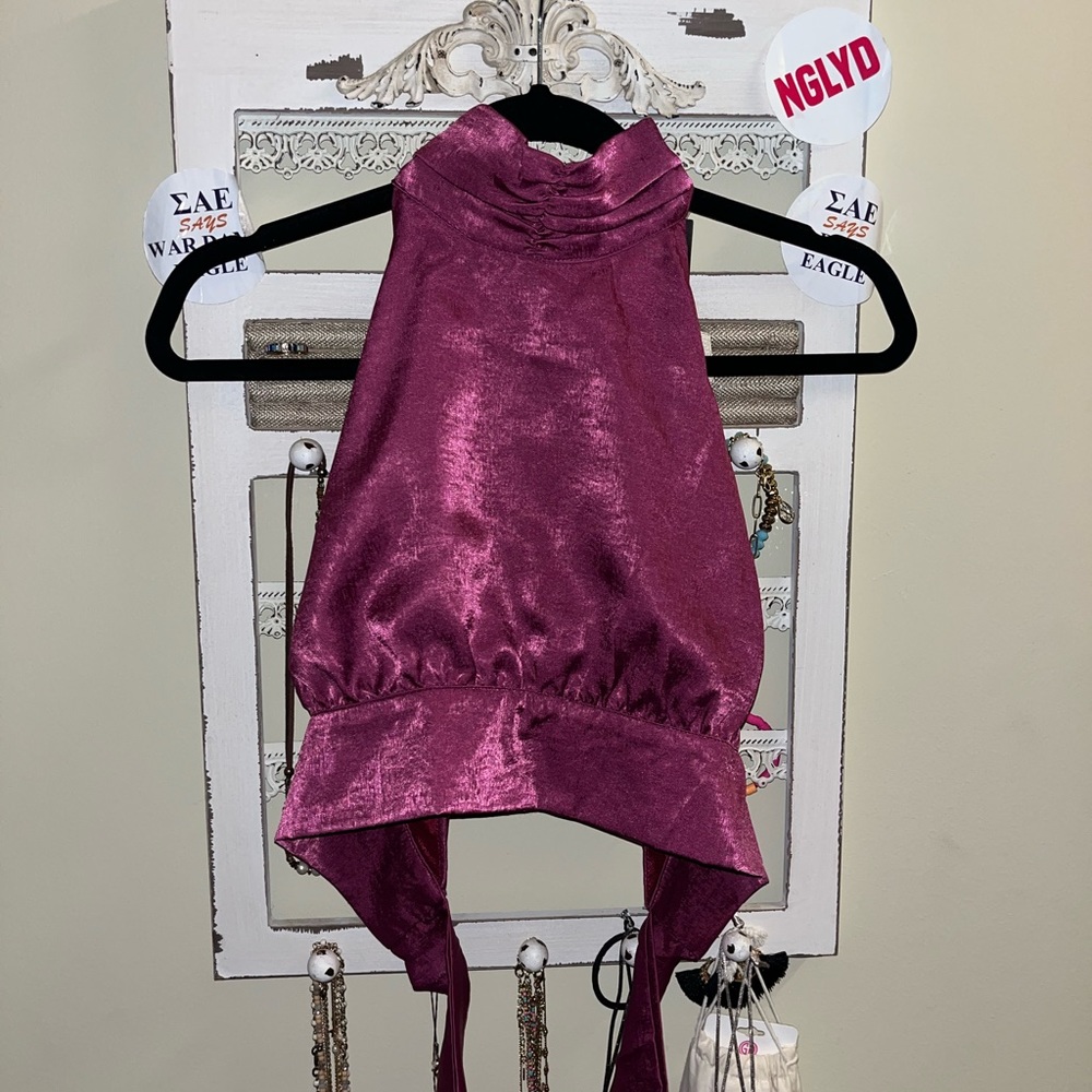 High neck crop top